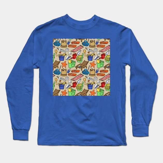 A Trip To The Beach Long Sleeve T-Shirt by Slightly Unhinged